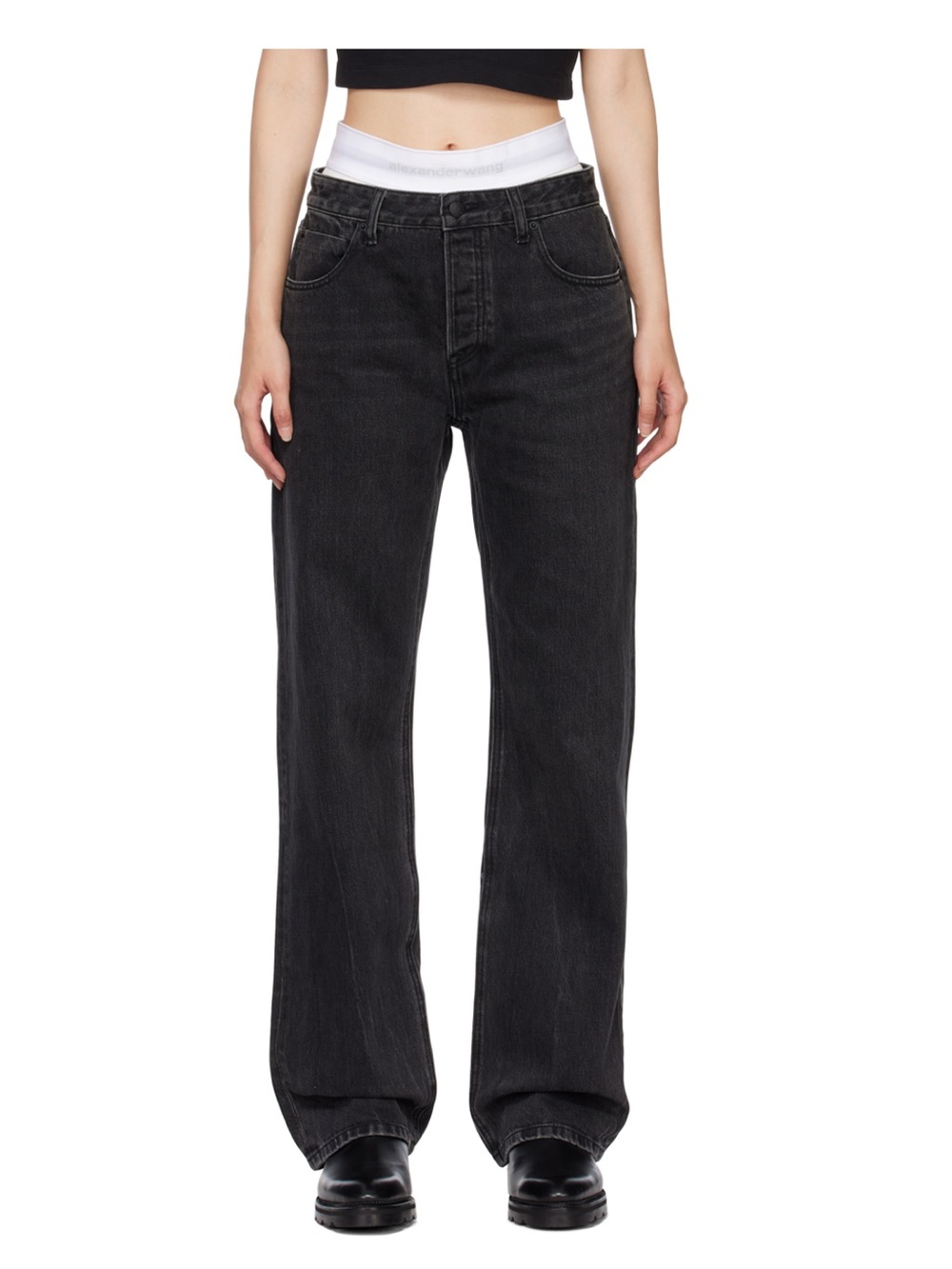 Alexander Wang Black Brief Layer Jean